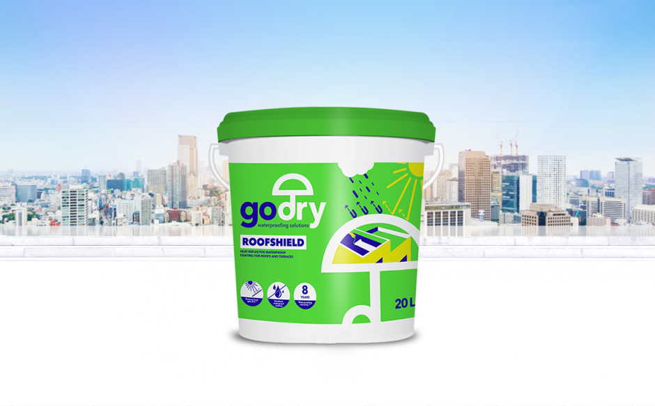 Introducing GODRY ROOFSHIELD – a heat reflective waterproof coating!